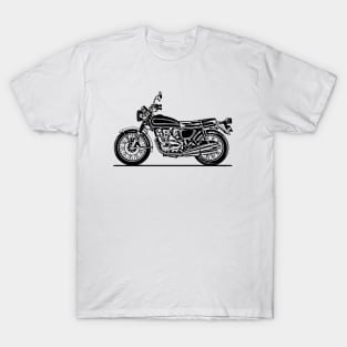 CB550 Motorcycle Sketch Art T-Shirt